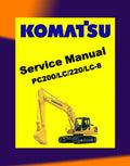 KOMATSU PC200/210/220/25 LC-6 Workshop Repair Manual and Parts Book