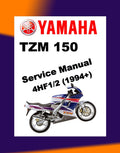 Yamaha TZM150 4HF1/2 1994+ Full Manual Set – Repair & Maintenance Manual and Spare Parts Catalog