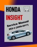 Honda INSIGHT Hybrid 2009-2017 Full Manual Set – Repair & Maintenance Manual and Electrical TROUBLESHOOTING Manual