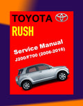 Toyota RUSH J200/F700 2006-2016 Full Manual Set – Repair & Maintenance Manual