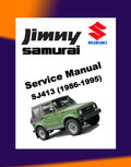 Suzuki JIMNY SAMURAI SJ413 1986-1995 Full Manual Set – Repair & Maintenance Manual and Supplement 2WDandEFI and Spare Parts Catalog
