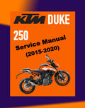 KTM DUKE 250 2015-2020 Full Manual Set – Repair & Maintenance Manual and Spare Parts Catalog and User Handbook