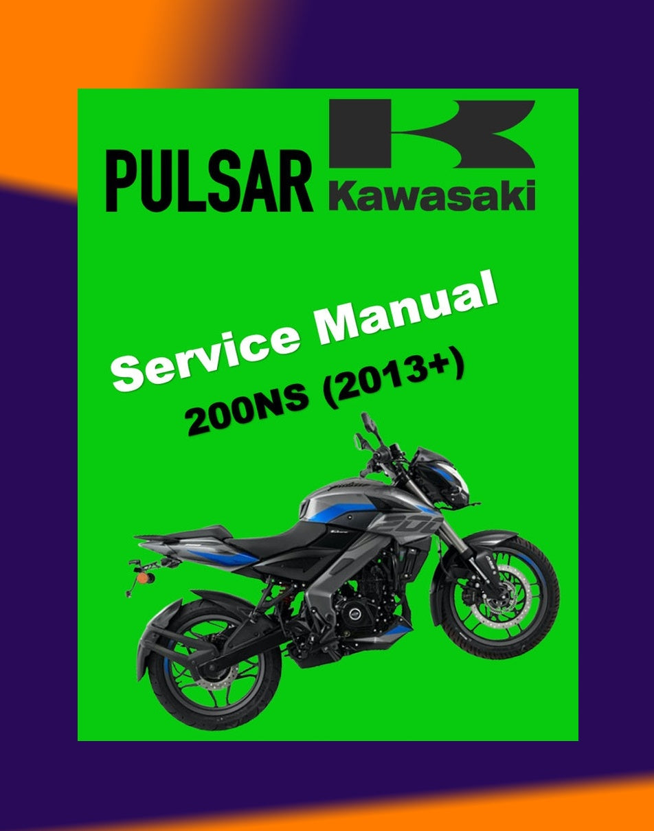 Kawasaki Bajaj PULSAR 200NS 2013+ Full Manual Set – Repair & Maintenance Manual and Spare Parts Catalogand User Handbook