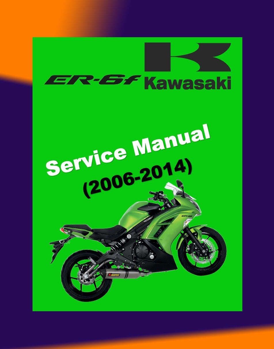 Kawasaki ER-6f ER6f 2006-2014 Full Manual Set – Repair & Maintenance Manual and User Handbook