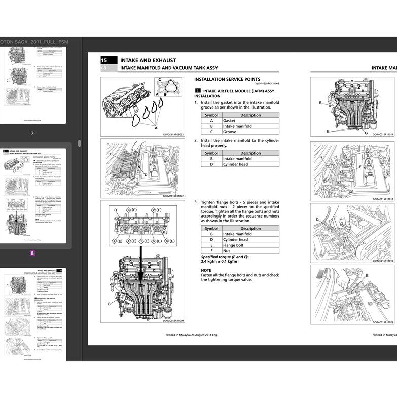 Proton SAGA FLX 2011-2016 Full Manual Set – Repair & Maintenance Manual - page 6