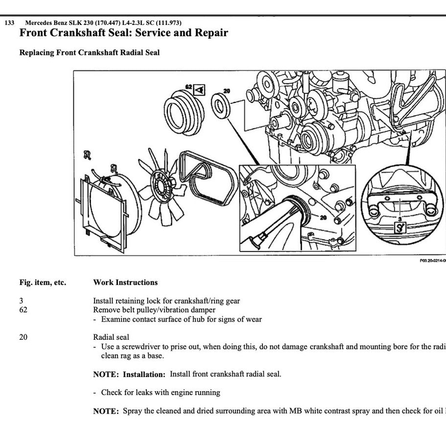 Mercedes-Benz SLK-CLASS R170 - M111 1997-2004 Full Manual Set – Repair & Maintenance Manual - page 5