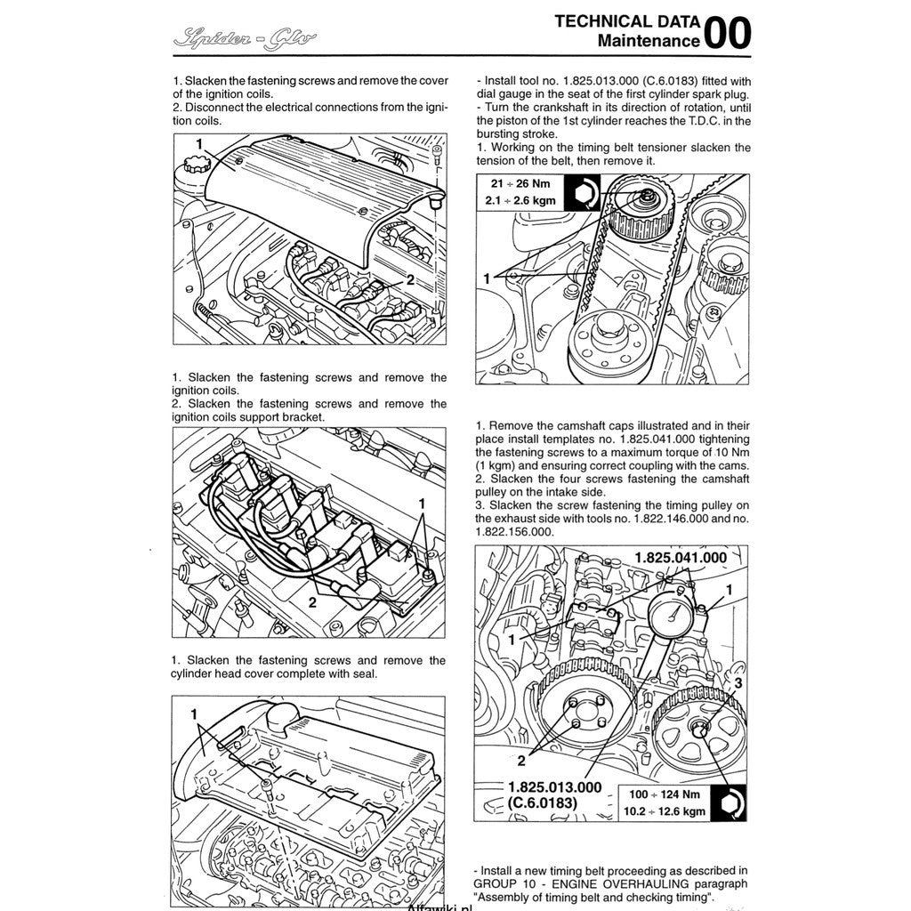 Alfa Romeo SPIDER & GTV Type 916 1995-2006 Full Manual Set – Repair & Maintenance Manual - page 3