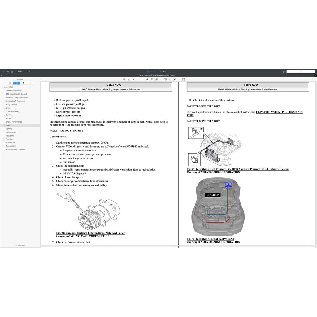 Volvo XC90 2007-2014 Full Manual Set – Repair & Maintenance Manual - page 2