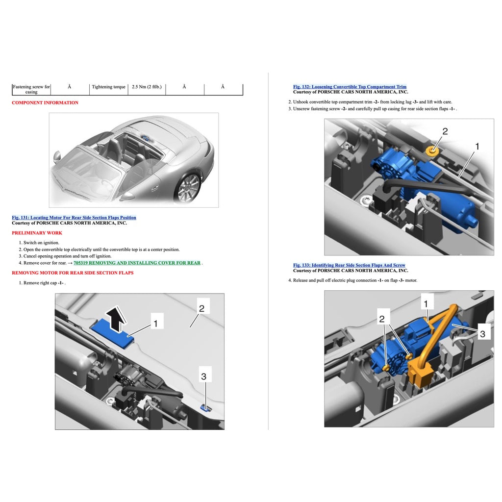 Porsche 911 991.1 2011-2016 Full Manual Set – Convertible Top Service Repair Manual - page 3