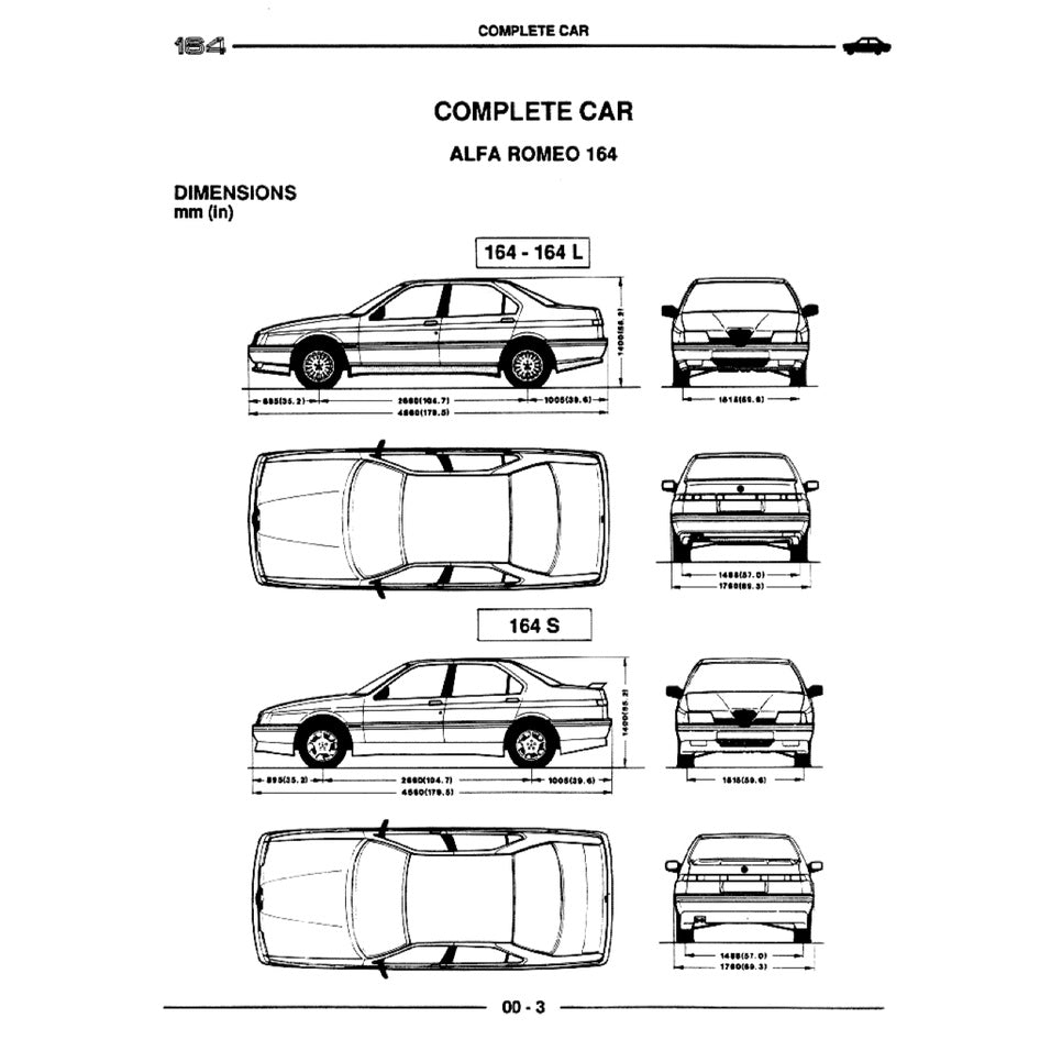Alfa Romeo 164 1987-1998 Full Manual Set – Repair & Maintenance Manual - page 3
