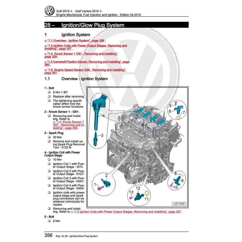 VW GOLF MK7 2013-2020 Full Manual Set – Service Repair Workshop Manual - page 5