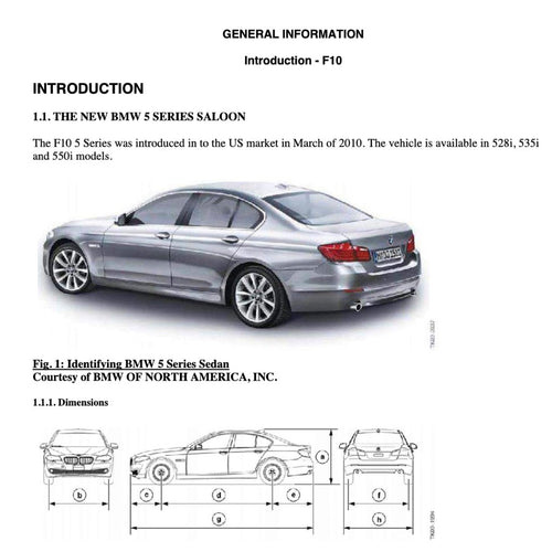 BMW 5 Series F10 523I-528Xi-535IXi-550Xi 2009-2017 Full Manual Set – Repair & Maintenance Manual - page 2