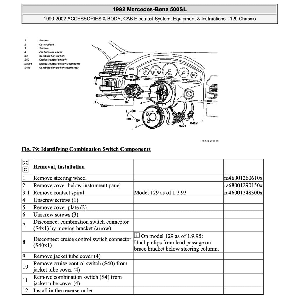 Mercedes-Benz SL-CLASS R129 1989-1998 Full Manual Set – Repair & Maintenance Manual - page 3