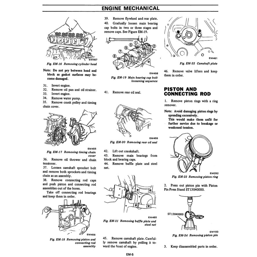 Datsun SUNNY 120/130/140Y B210 1973-1977 Full Manual Set – Repair & Maintenance Manual - page 3