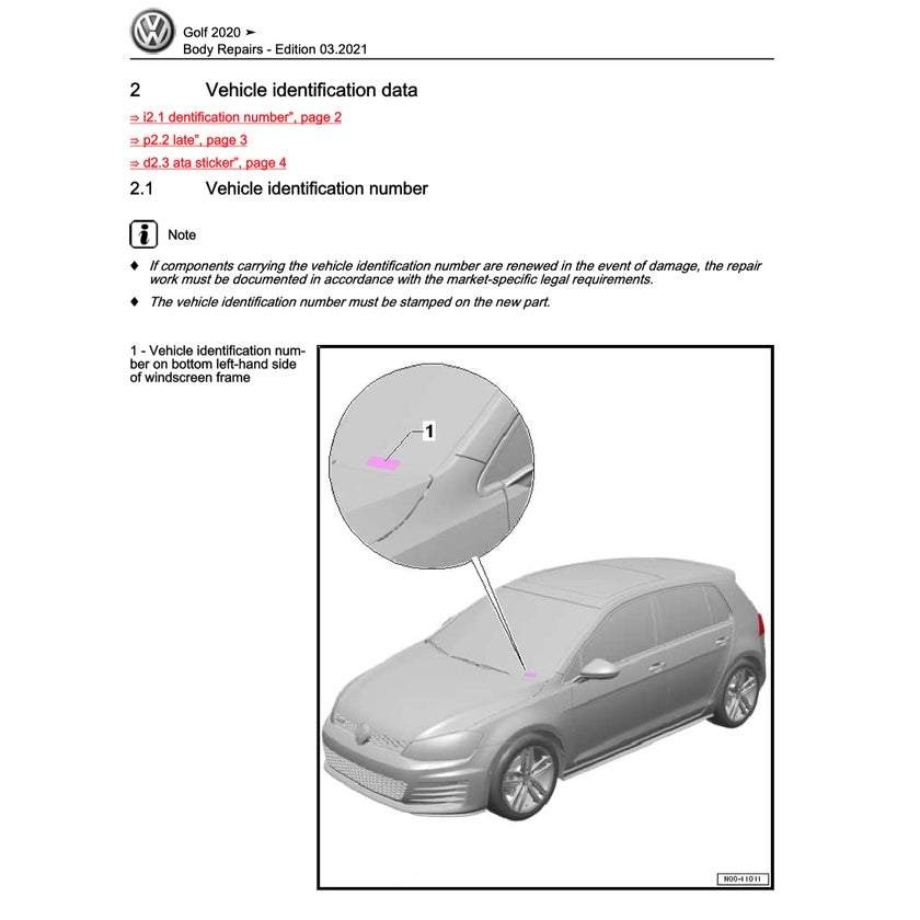 VW GOLF MK8 2020-2023 Full Manual Set – Repair & Maintenance Manual - page 2
