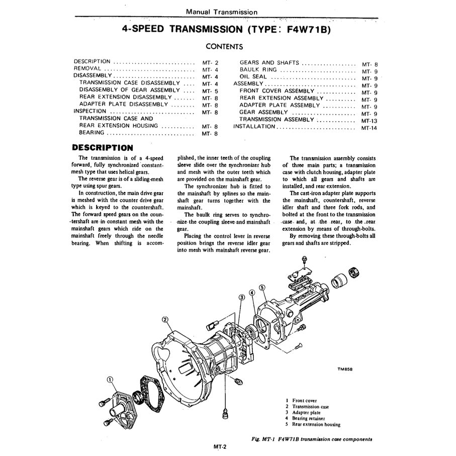 Datsun PICKUP 620 1972-1979 Full Manual Set – Repair & Maintenance Manual - page 6