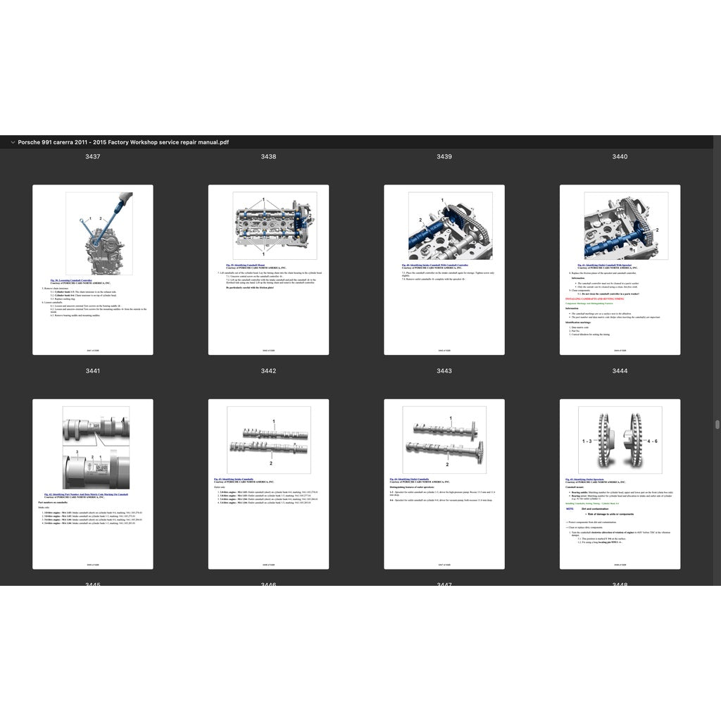 Porsche 911 991.1 2011-2016 Full Manual Set – Repair & Maintenance Manual and Spare Parts Catalog - page 4