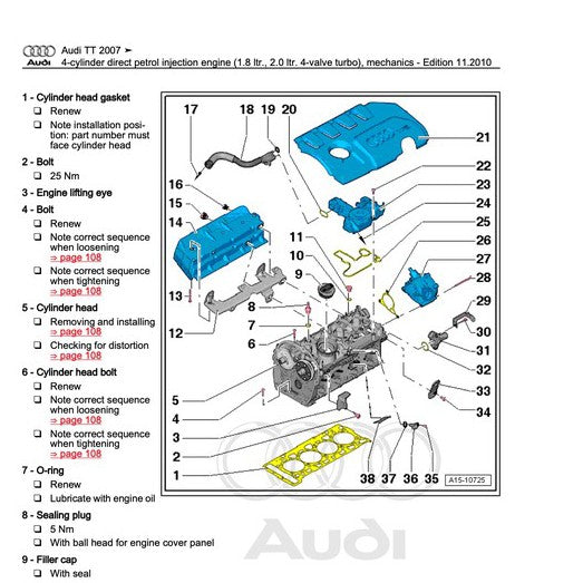 Audi TT MK2 2007-2014 Full Manual Set – Workshop Repair Service Manual - page 4