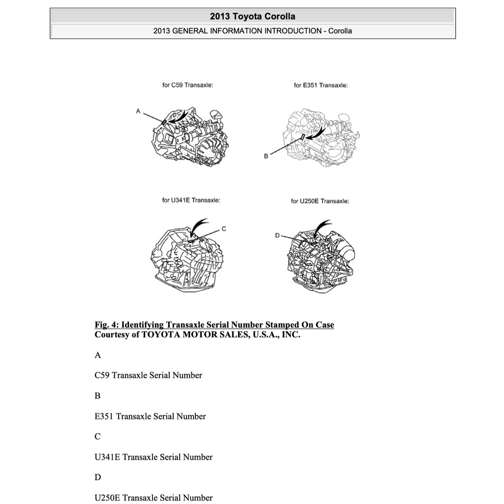 Toyota COROLLA ALTIS E170/180 2013-2017 Full Manual Set – Repair & Maintenance Manual - page 5