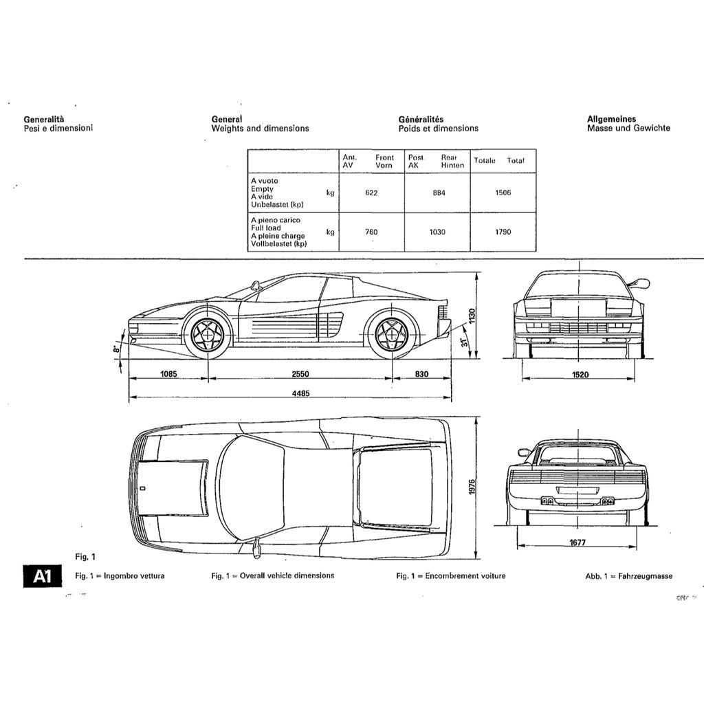 Ferrari TESTAROSSA F110 1984-1991 Full Manual Set – Repair & Maintenance Manual and Spare Parts Catalog - page 2