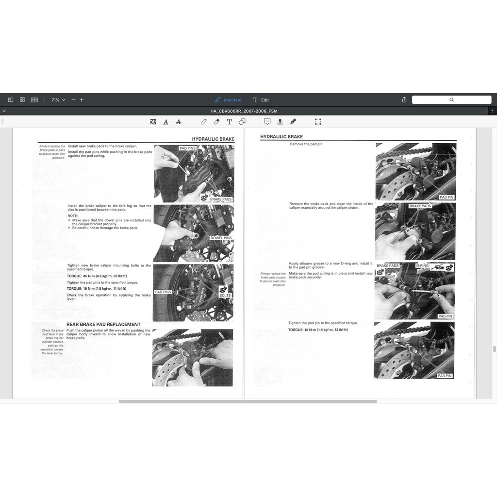 Honda CBR600RR 2007-2008 Full Manual Set – Repair & Maintenance Manual and Spare Parts Catalog and User Handbook - CBR 600 RR - page 5