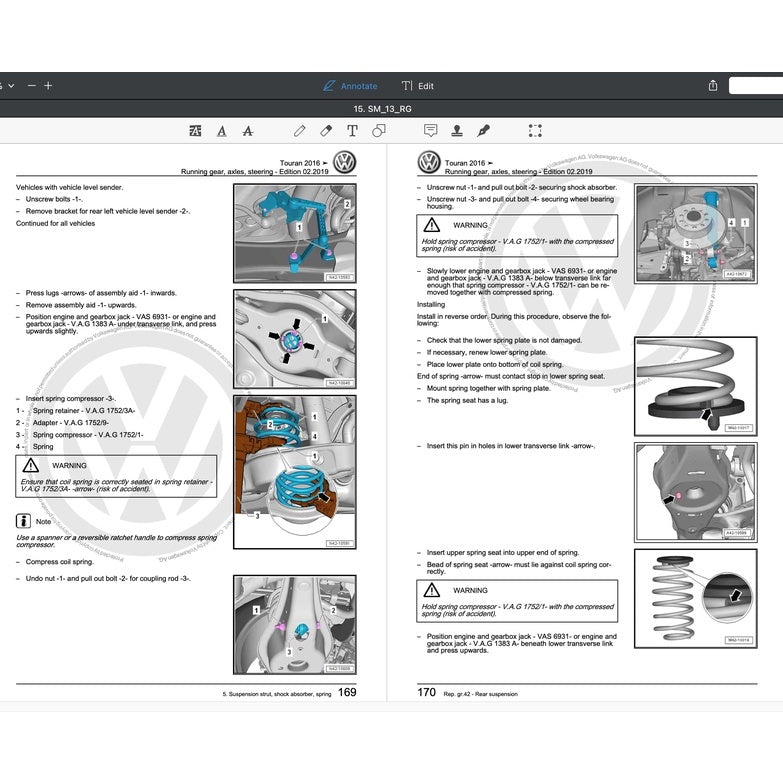 VW TOURAN II 5T 2016-2020 Full Manual Set – Repair & Maintenance Manual - page 7