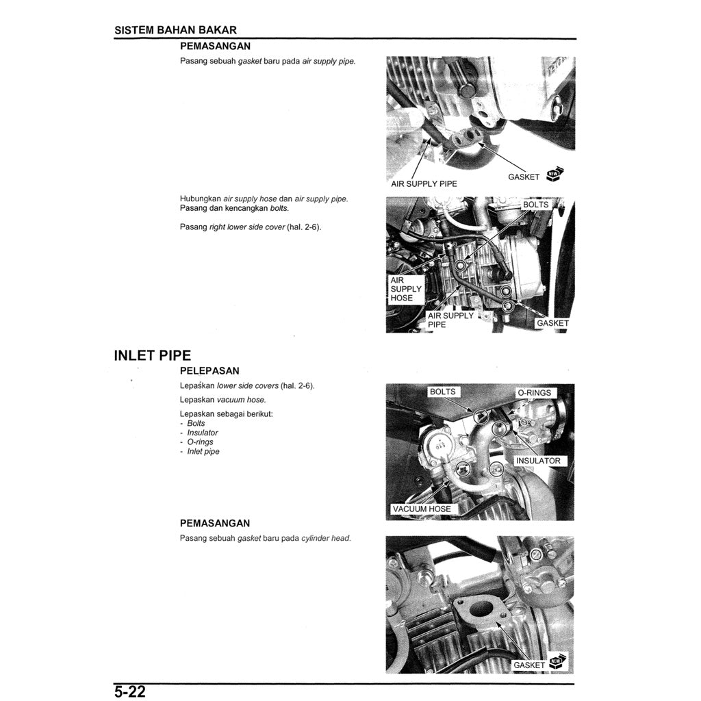 Honda WAVE 110 Workshop Repair Manual / BUKU PEDOMAN REPARASI - page 7