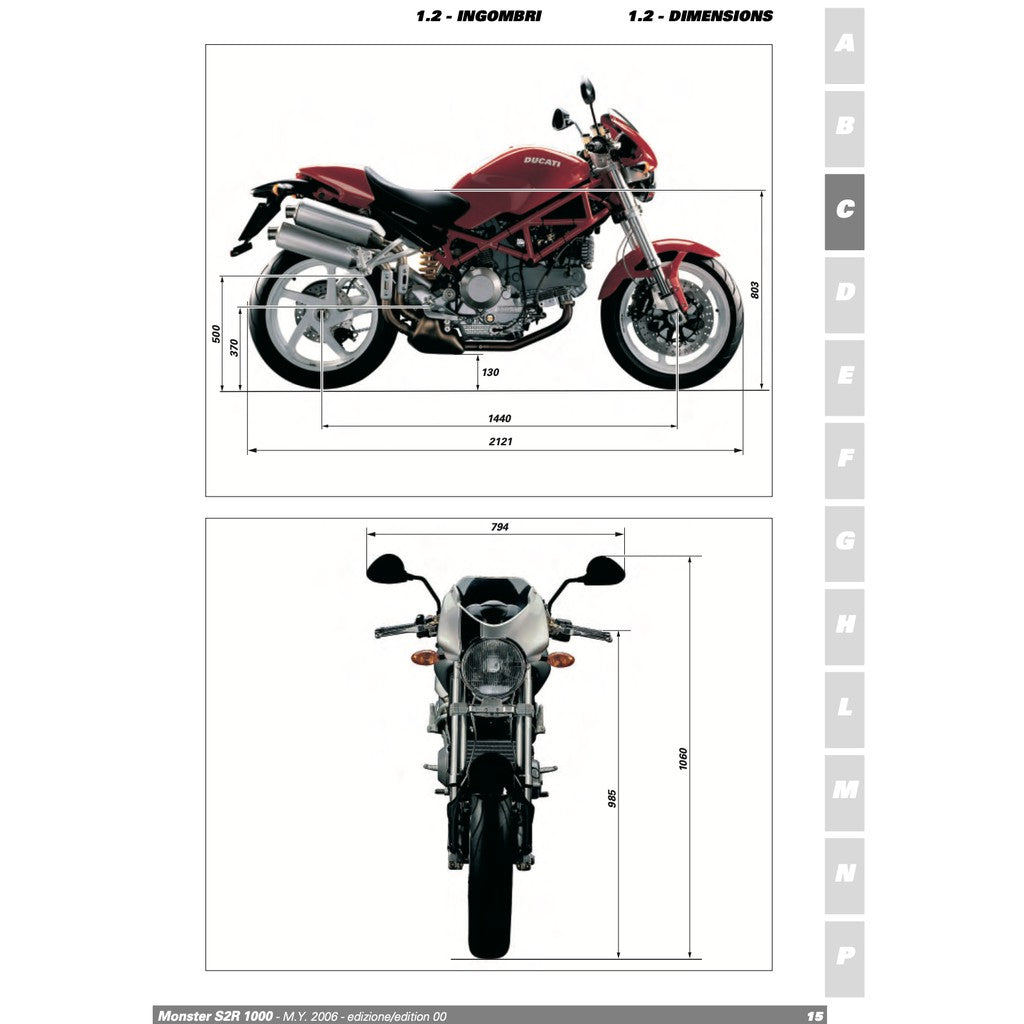 Ducati Monster S2R 1000 2006 Service Repair Workshop Manual (Factory) - page 3