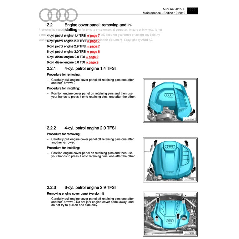 Audi A4 B9 2016-2024 Full Manual Set – Repair & Maintenance Manual - page 2