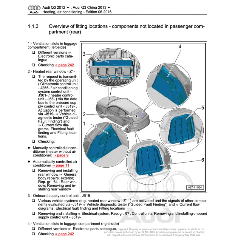 Audi Q3 8U 2011-2018 Full Manual Set – Repair & Maintenance Manual - page 6