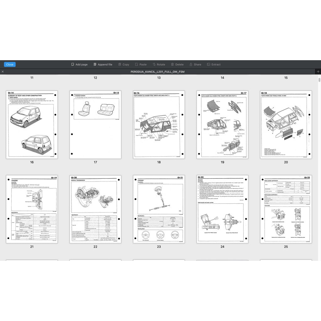 Perodua KANCIL MKI 1990-2001 Full Manual Set – Repair & Maintenance Manual - page 2