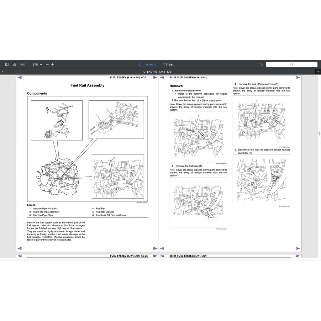 Isuzu Engine 4JK1 Workshop Repair Manual- Isuzu D-MAX - page 4