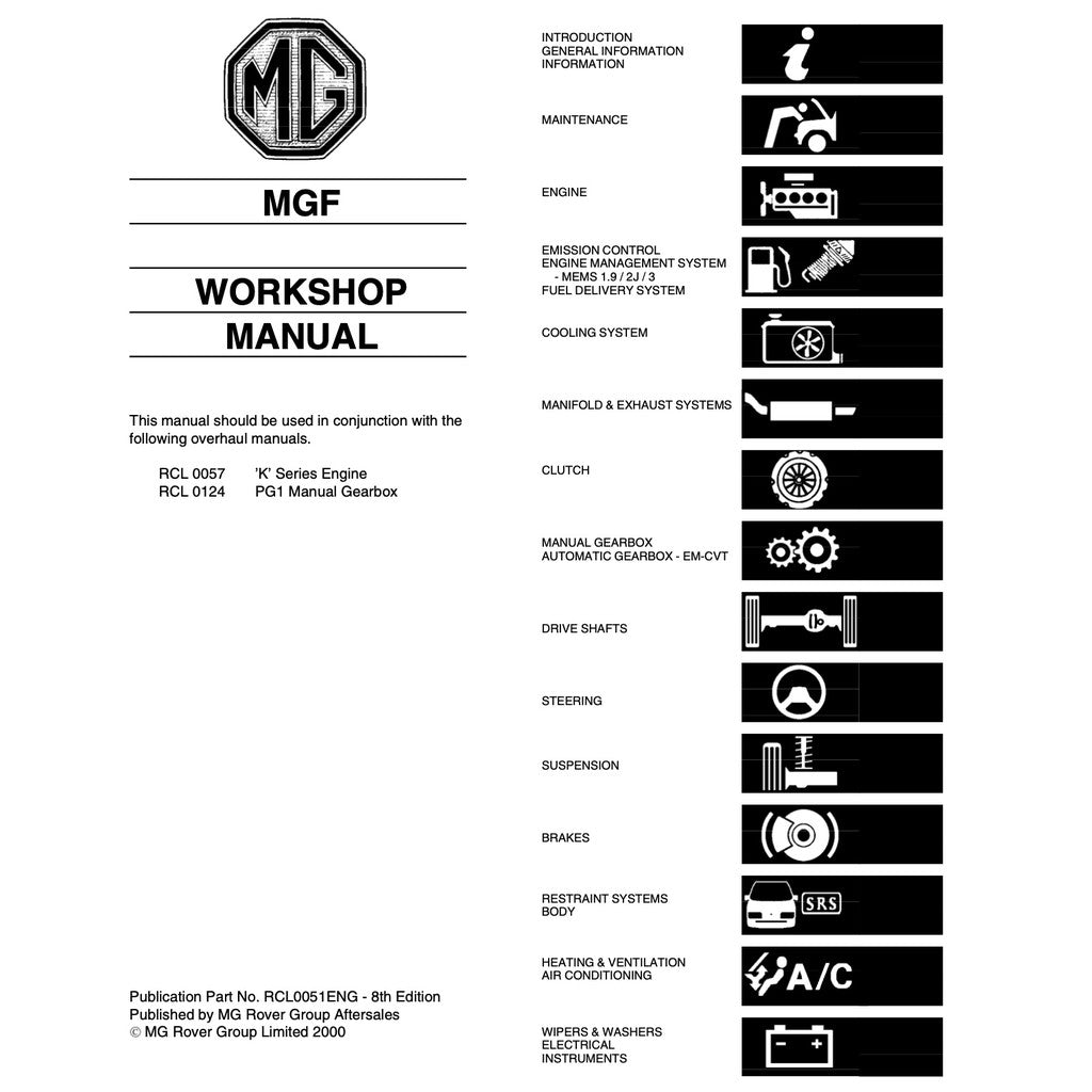 MGF Rover 1995-2002 Full Manual Set – Service Repair Workshop Manual - page 2