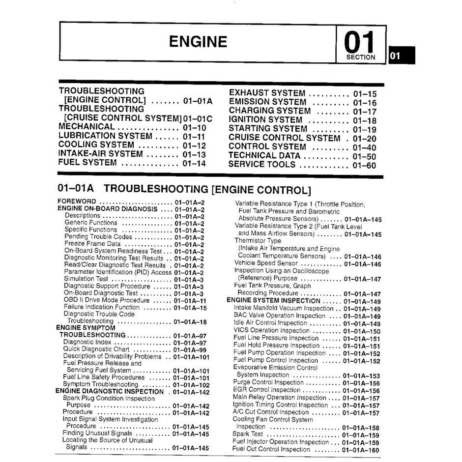 Mazda MX-5 MIATA NB Series 1999-2004 Full Manual Set – Repair & Maintenance Manual - page 6