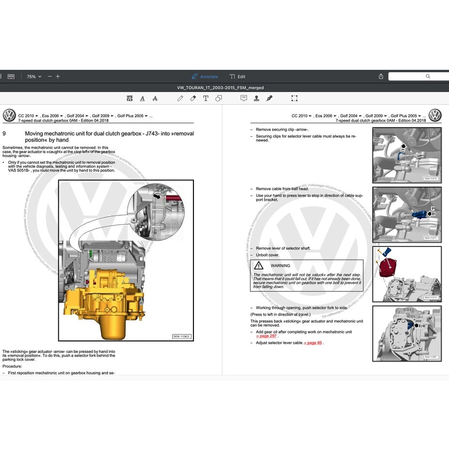 VW TOURAN I 1T 2003-2015 Full Manual Set – Repair & Maintenance Manual - page 5