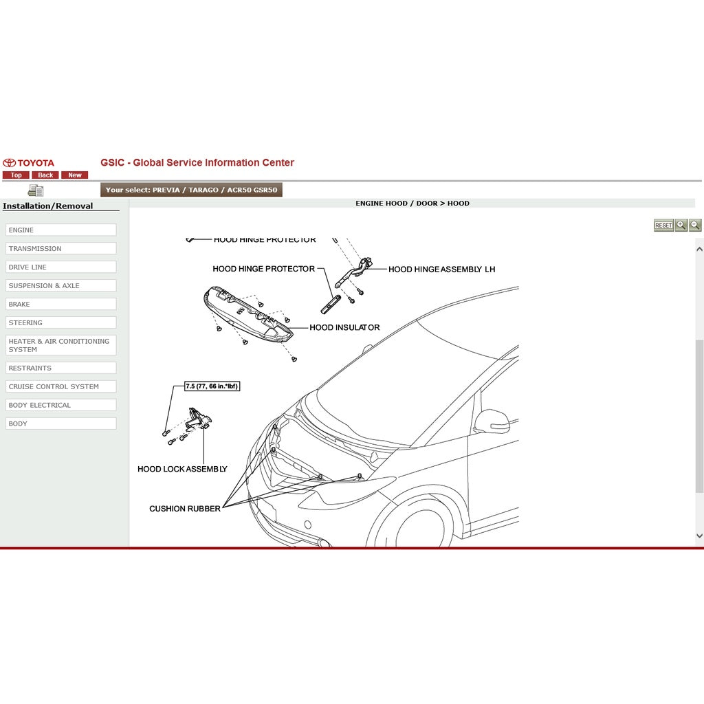Toyota ESTIMA/PREVIA ACR50 /GSR50 2006-2019 Full Manual Set – Repair & Maintenance Manual - page 7