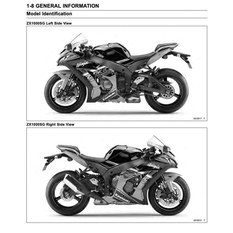 Kawasaki ZX10R NINJA 2004-2024 Full Manual Set – Repair & Maintenance Manual and Spare Parts Catalog and User Handbook - page 5
