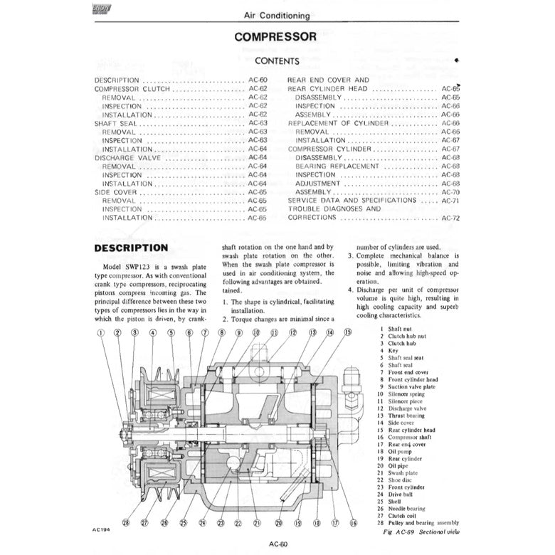 Datsun 260Z S30 1974-1978 Full Manual Set – Repair & Maintenance Manual and Spare Parts Catalog - page 8