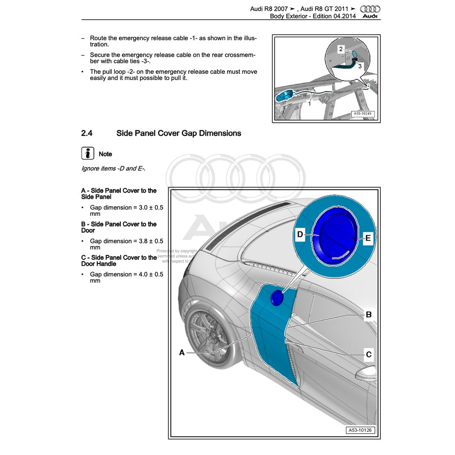 Audi R8 Type 42 V8 /4S V10 2006-2023 Full Manual Set – Repair & Maintenance Manual - page 8