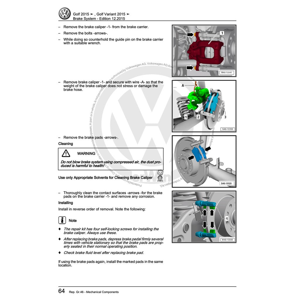 VW GOLF MK7 2013-2020 Full Manual Set – Service Repair Workshop Manual - page 9