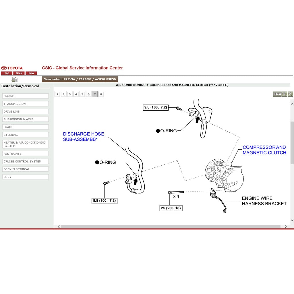 Toyota ESTIMA/PREVIA ACR50 /GSR50 2006-2019 Full Manual Set – Repair & Maintenance Manual - page 9