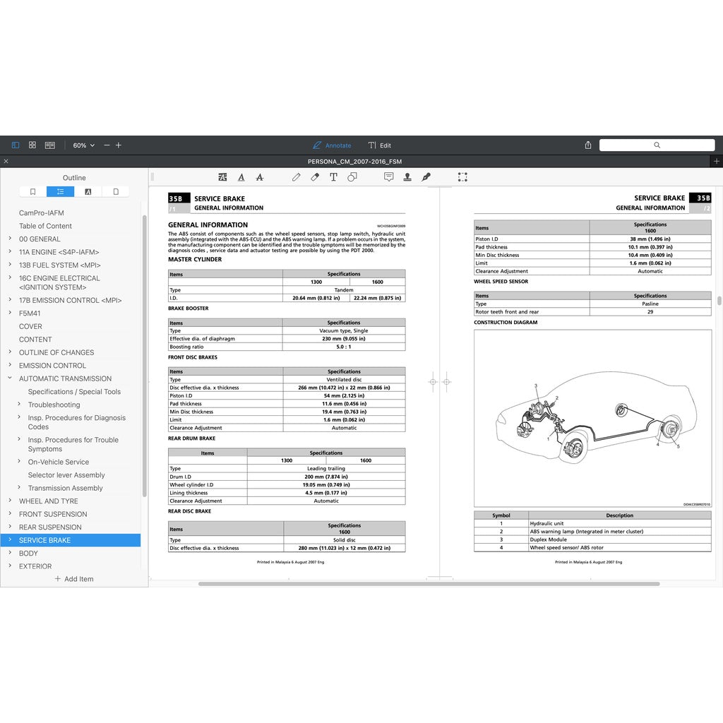 Proton PERSONA CM 2008-2016 Full Manual Set – Repair & Maintenance Manual - page 9
