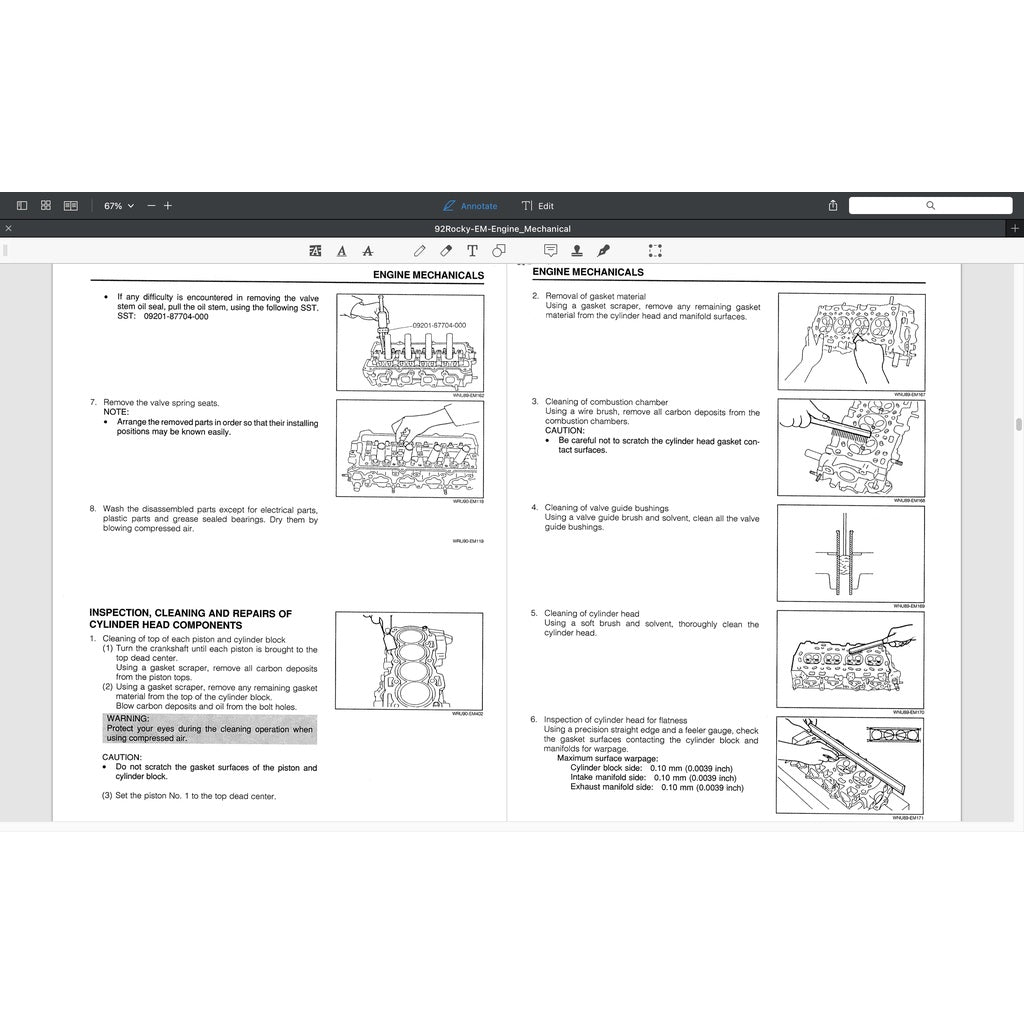 Daihatsu FEROZA ROCKY F300 1990-2002 Full Manual Set – Repair & Maintenance Manual - page 9