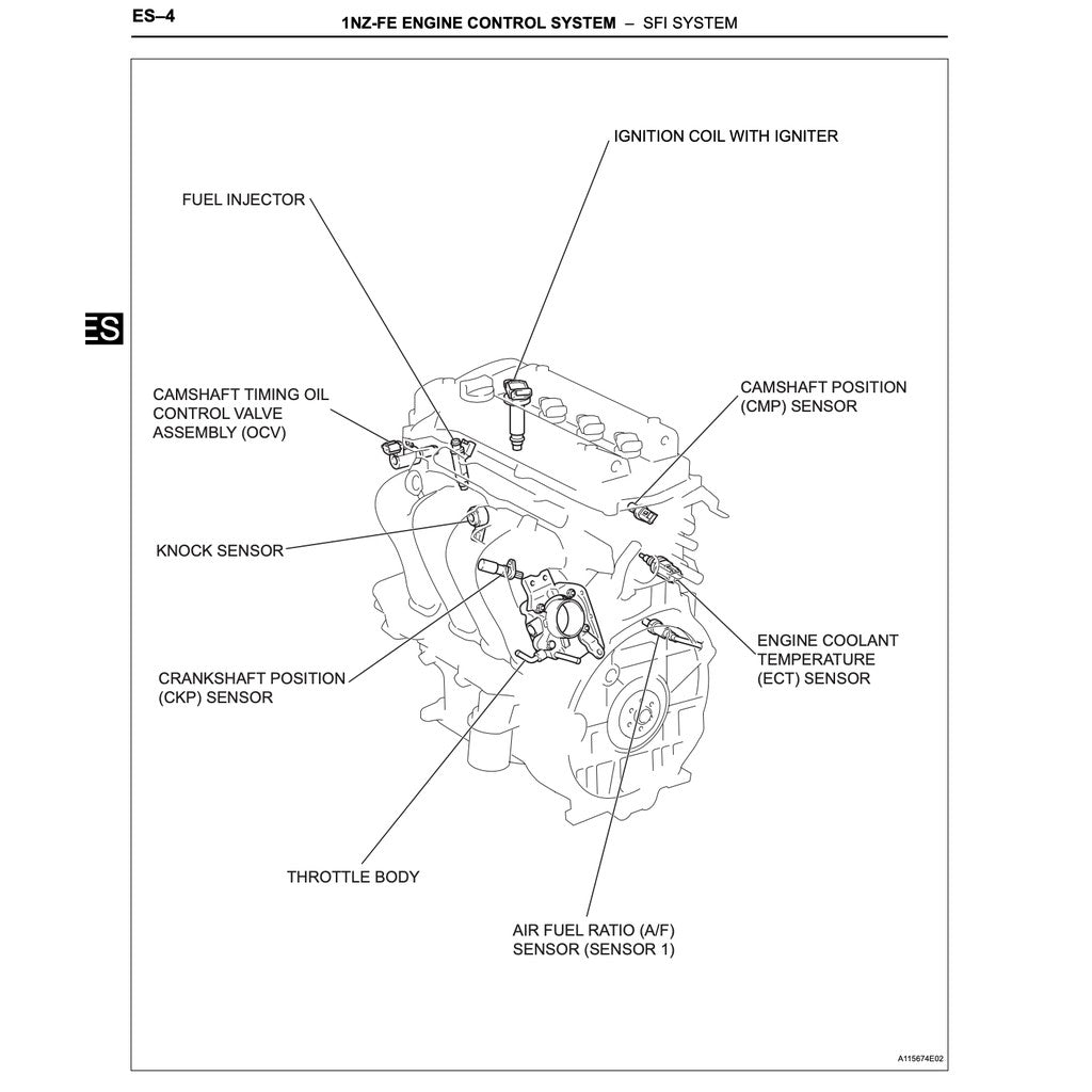 Toyota Engine 1NZ-FE 1NZFE 1.5L Service Repair Workshop Manual - VIOS YARIS COROLLA AURIS Geely Great Wall C10 - page 9