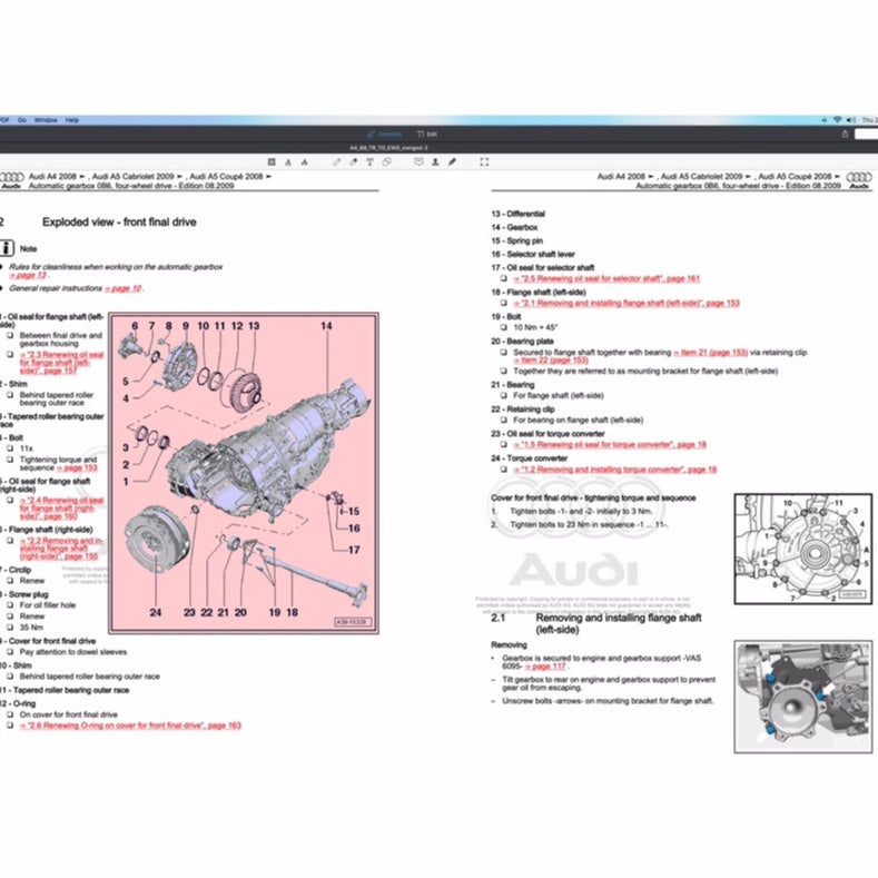 Audi A4 B8 2008-2016 Full Manual Set – Repair & Maintenance Manual - page 7