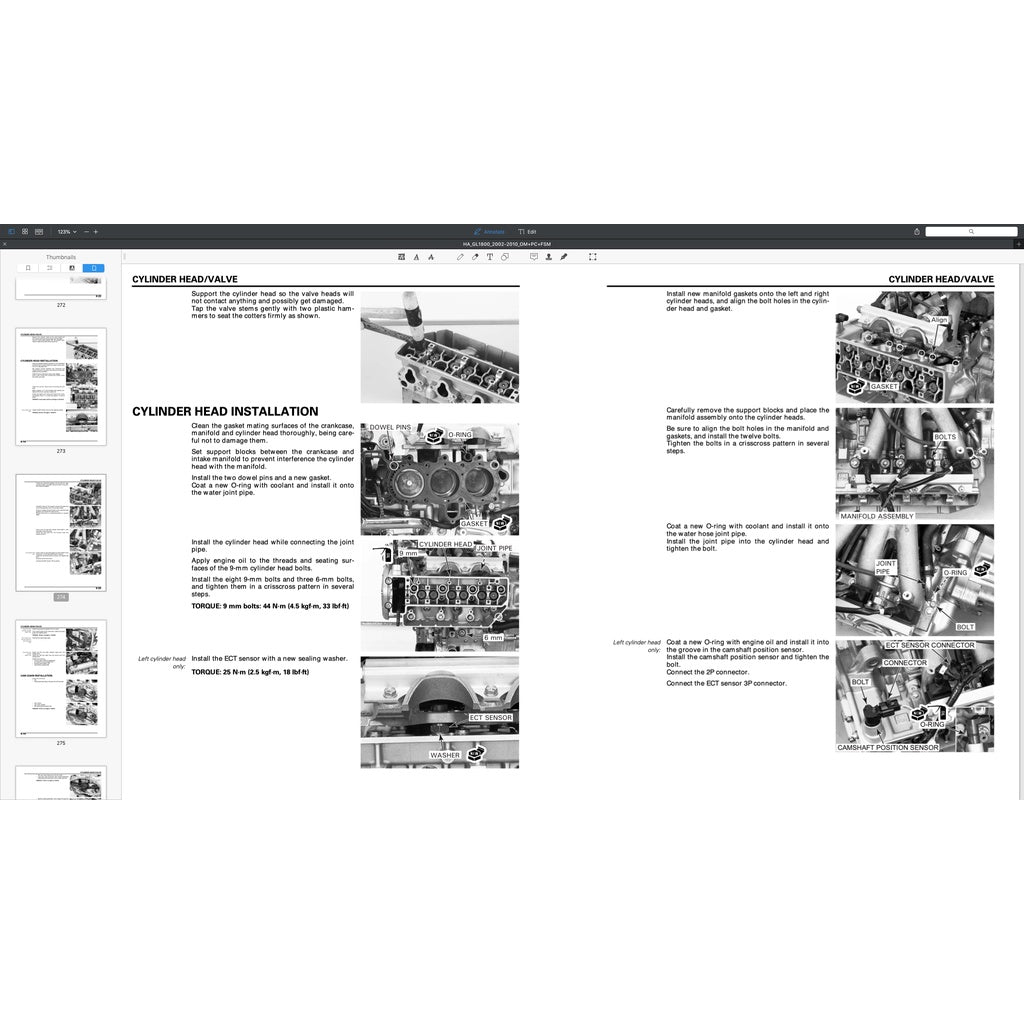 Honda GOLD WING GL1800 2002-2010 Full Manual Set – Repair & Maintenance Manual and Spare Parts Catalog and User Handbook - page 9