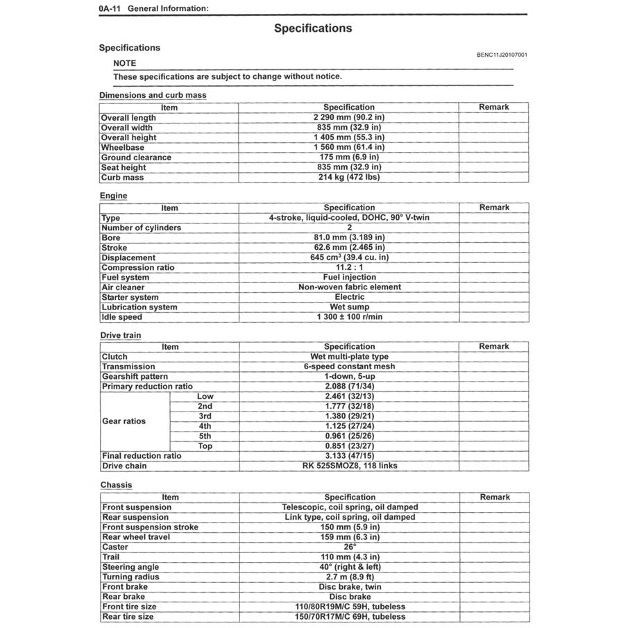 Suzuki V STORM V STROM VSTROM DL650 2012-2016 Full Manual Set – Repair & Maintenance Manual and Spare Parts Catalog and Owner' Manual - page 3