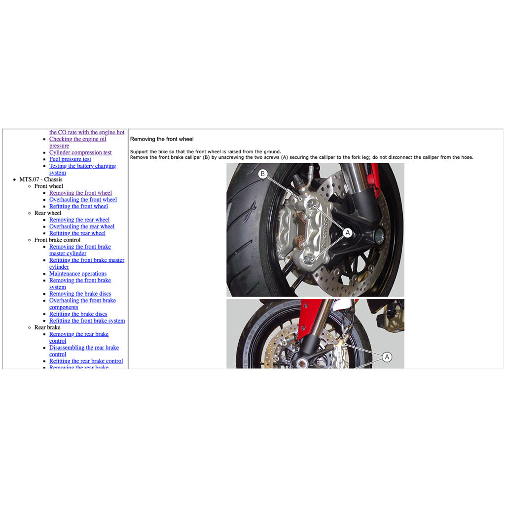 Ducati MULTISTRADA 1200S 2013-2014 Full Manual Set – Repair & Maintenance Manual and Spare Parts Catalog and User Handbook - page 8