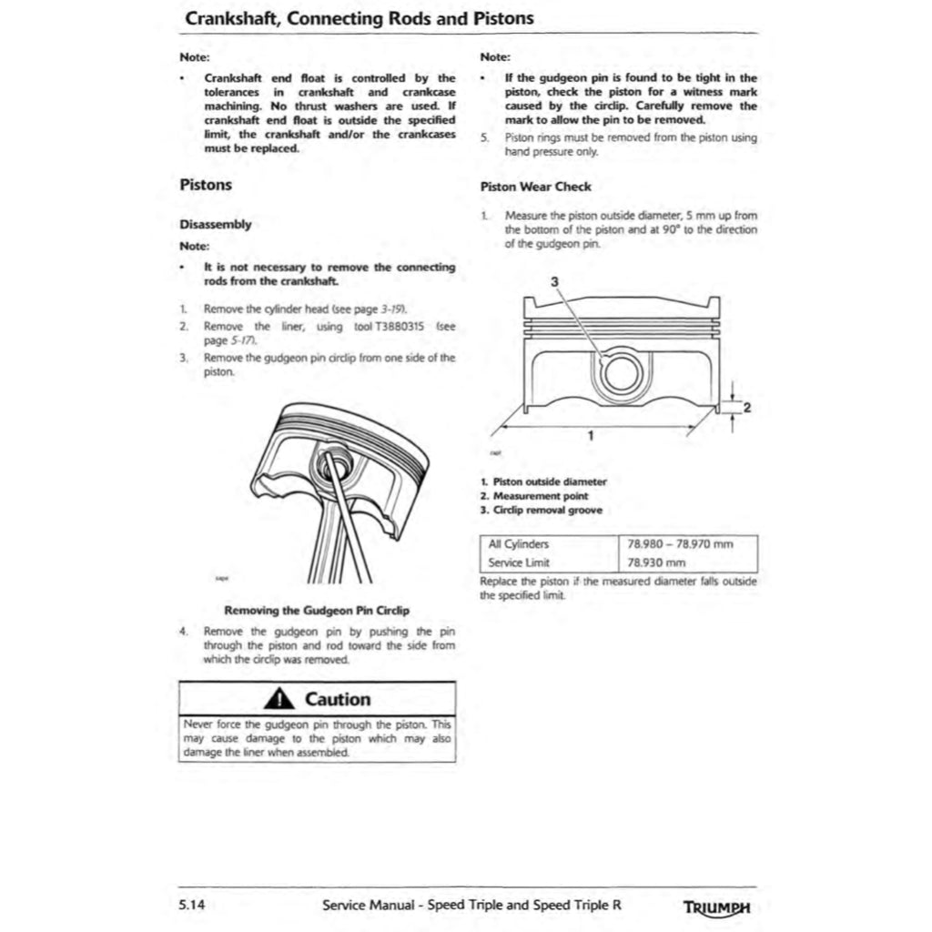 Triumph SPEED TRIPLE/ R 1050 2011-2016 Full Manual Set – Repair & Maintenance Manual and User Handbook - page 6