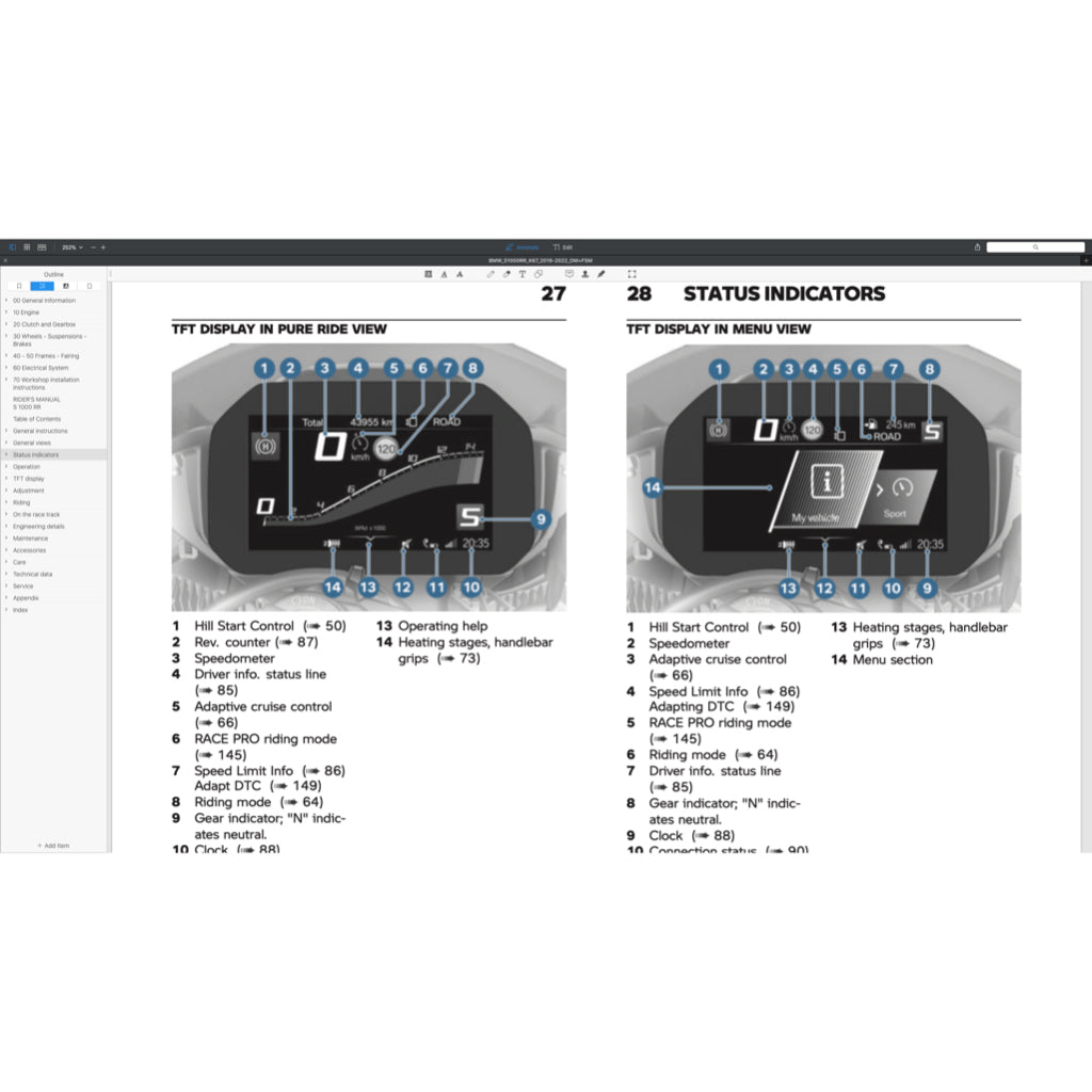 BMW S1000RR K67 2019-2022 Full Manual Set – Repair & Maintenance Manual and User Handbook - page 2